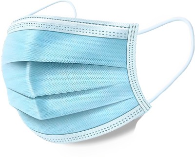MyCure Mycure Melt Blown Fabric 3 Ply Disposable Blue Face Mask (Pack of 100 Pcs) 3 Ply Blue-MB-100pcs Surgical Mask With Melt Blown Fabric Layer(Blue, Free Size, Pack of 100, 3 Ply)