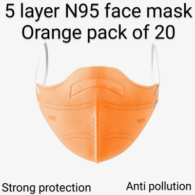 KGKR N95 Face Mask Anti Pollution Reusable & Washable Mask with 5 Layer Y-20 Reusable, Washable(Multicolor, Free Size, Pack of 20)