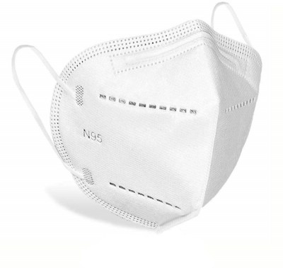 DR VAKU Ultra Soft N95 Face Mask with 5 Layer Anti Pollution, Anti Virus Protection for Men, Women, & Kids Adjustable Nose Clip, Stretchable Loops for a Comfortable Fit Reusable, Washable(White, Free Size, Pack of 50)