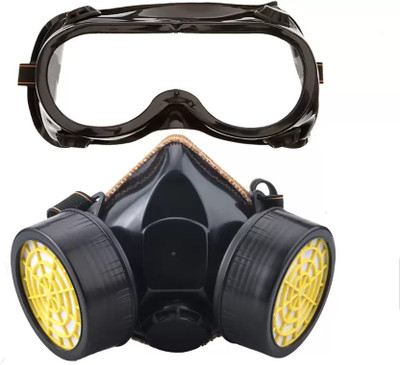 SHIVEXIM Paint Spray Protection Mask Respirator Silicone Antivirus Half Mask ProtectionMask(Black, Free Size, Pack of 1)