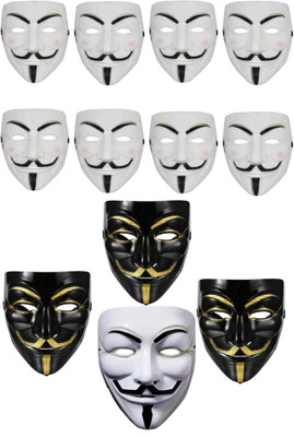 Orama Vendetta Comic Anonymous Face Mask QW546 Party Mask(Black, Pack of 12)