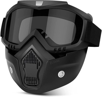 WHEETOYKART Goggle Mask Anti Scratch Uv Protective Face & Eyewear Windproof Dirt Shield Decorative Mask(Black, Pack of 1)