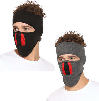 Gajraj Black, Grey Bike Face Mask for Men & Women(Size: Free,  Balaclava)
