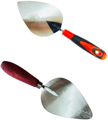 Q8 Twinkle Hand Trowel Metal Blade|Construction-Metal- Cement and Wood Works|Mason-Combo 2- Cast Iron Trowel(Pack of 2)