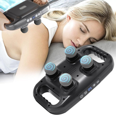 SMARTHUBSTORE 4-Head Massage Gun Deep Tissue, Muscle Massager 20 Intensities & 6 Massage Mode