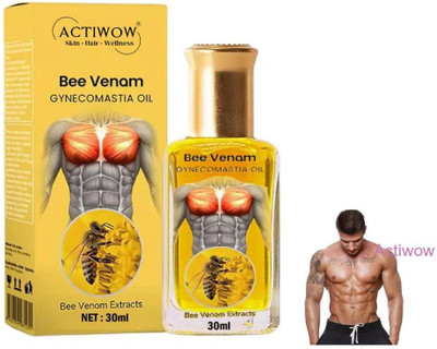 ACTIWOW Bee Venom Gynecomastia Oil For Nighttime Workout Recovery(30 ml)