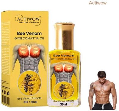 ACTIWOW Bee Venom Gynecomastia Oil For On-the-Go Muscle Relief(30 ml)