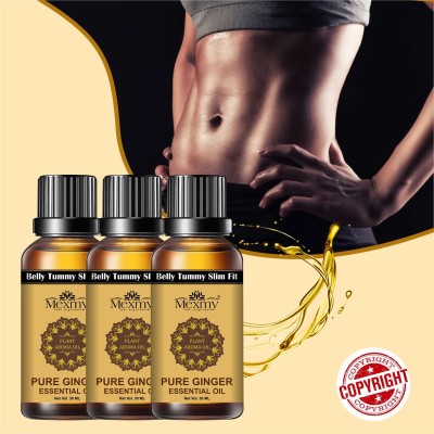 Mexmy Belly Fat Reduce Fat Loss Ginger Massage Oil/weight Loss Massage Ginger Oil(90 ml)