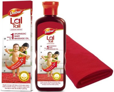 Dabur Lal Tail: Ayurvedic Baby Oil - 500ml with Muslin Cloth(500 ml)