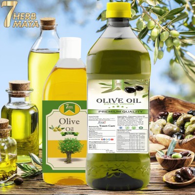 7Herbmaya Cold Pressed Extra Virgin Olive Oil with Light Virgin Olive Oil for baby Massage(1050 ml)