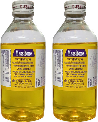 Massitone Ayurvedic Nourishing Aromatic Relaxing Massage Oil|With Aloe Vera, Neem, Jasmine(400 ml)