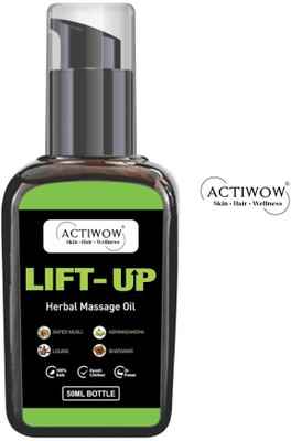 ACTIWOW Lift-up Herbal Massage Oil for Gym Enthusiasts with Refreshing Notes - Basil(50 ml)