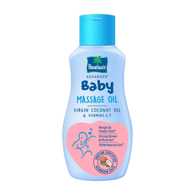 Parachute Advansed Baby Massage Oil for new born, 100% Virgin Coconut Oil for babys better growth(200 ml)