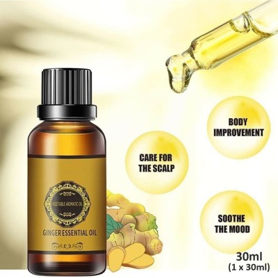Donnara Organics Belly Drainage Tummy Cut Ginger Massage oil Pack of 1 30 ML(30 ml)