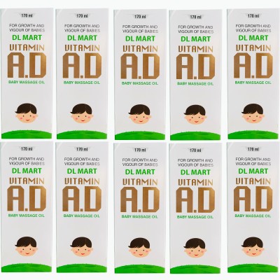 DL MART VITAMIN AD OIL PACK OF 10(1700 ml)