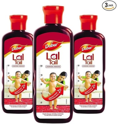 Dabur Lal Tail – 150ml (50ml,Pack of 3) | Ayurvedic Baby Massage Oil |(150 ml)