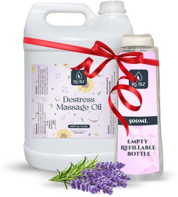 Rubz Destress body massage oil | perfect blend oil for spa | 5 litre(5 L)