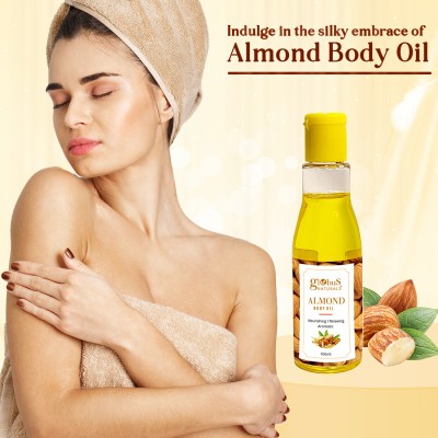 Globus Naturals Almond Body Oil, Nourishing, Aromatic, Relaxing(100 ml)