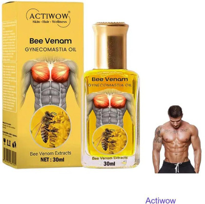 ACTIWOW Bee Venom Gynecomastia Oil For Full Day Muscle Activity(30 ml)