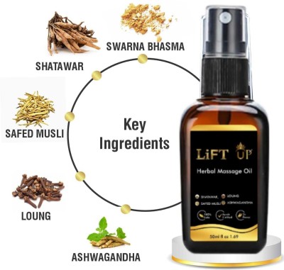 LIFT UP LIFT-UP oil Pure Herbal Massage Oil(Pack of -1) Men(50 ml)