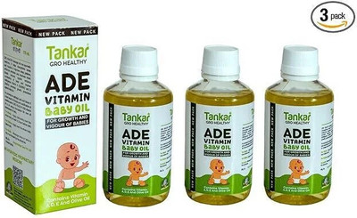 Tankar Gro Healthy AD Vitamin Baby Oil, 100ML, Pack Of 3(300 ml)