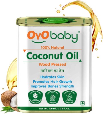 Oyo Baby Coconut Baby Massage Oil For Faster Physical Growth for Stronger Bones and Muscles Cold Pressed Baby Coconut Massage Oil(100 ml)