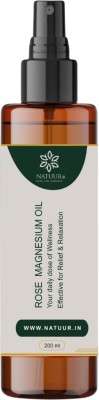 NATUUR Rose Magnesium Oil - Transdermal Application for Healthy Skin & Inducing Sleep(200 ml)