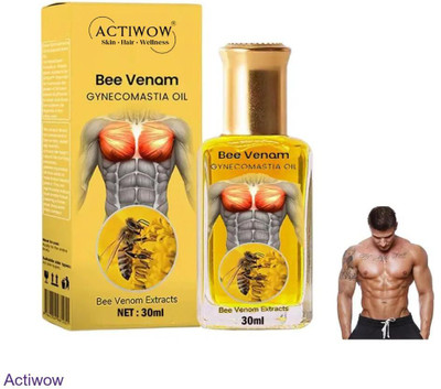 ACTIWOW Bee Venom Gynecomastia Oil For Early AM Strength Sessions(30 ml)