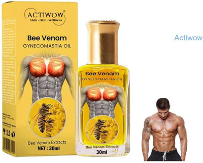ACTIWOW Bee Venom Gynecomastia Oil For Men’s Shoulder Blade Tension(30 ml)