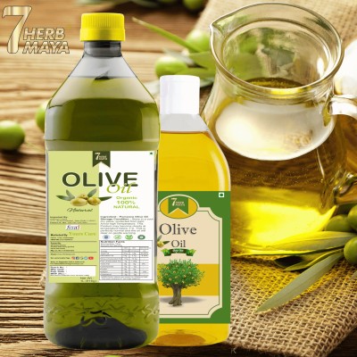 7Herbmaya Pure & Organic Olive Oil with Light Virgin Olive Oil for baby hair & skin care(1050 ml)