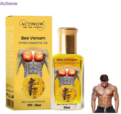 ACTIWOW Bee Venom Gynecomastia Oil For Gym Beginners Warm Routine(30 ml)