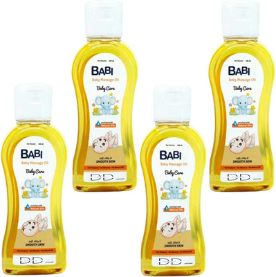 DOOMSDAY BABI MASSAGE OIL FOR BABYS HEALTHY SMOOTH SKIN PACK OF 100ml x 4(400 ml)