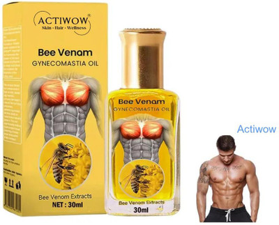 ACTIWOW Bee Venom Gynecomastia Oil For Advanced Muscle Soothing(30 ml)