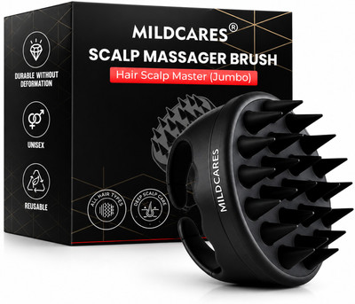 MILDCARES Hair Scalp Massager Brush | Soft Silicone Scrubber for Hair Growth Dandruff Care