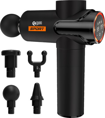 Beardo Sport Deep Tissue Full Body Massage Gun For Men | 2600 MAH | Adjustable Intensity | Pain Relief Massager(Black)