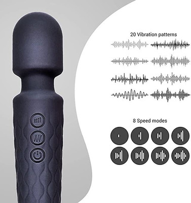 KTOSTON ine with 10 Vibration modes & Water Resistant Massager Massager(Black)