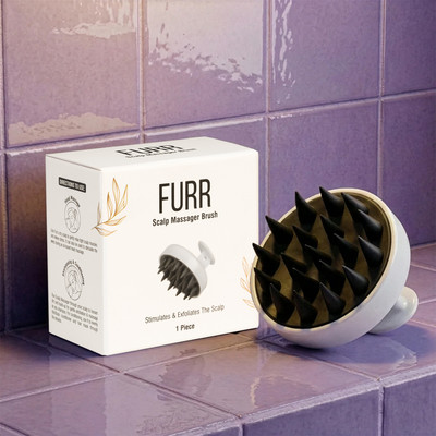 FURR By Pee Safe Scalp Massager Brush Massager(White, Grey)