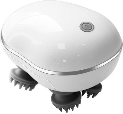 Kostech Electric Head Scalp Massager | Head Kneading Massage Machine 3 Speed Mode Portable, Rechargeable Electric Head Kneading Massager, 3 Speed Modes Massager(White)