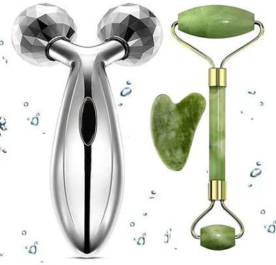 thriftkart 3D Manual Roller STON ROLLER COMBO 3D Manual - Jade Stone Roller Massager(Multicolor)