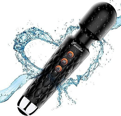 KTOSTON Cordless Personal Body Vibrator Machine for Women & Men 20 Modes Speed of Vibration Modes & Water Resistant Massager(Black)