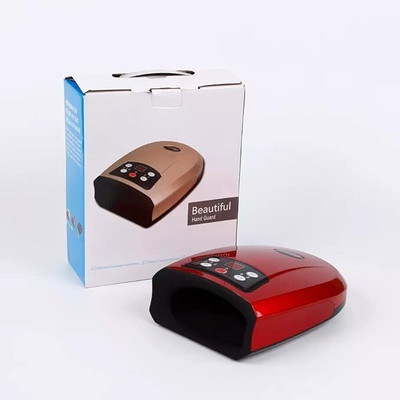 acuwellness Hand Guard Palm Accupressure Massager Hand Massager Machine with Heat Air Pressure Acupressure Point Suzok Acu Point Active Massager Hand Relax Hand Massager(Red)