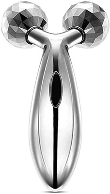 ALS enterprises 3d67 3D Y Shape Aluminium Microcurrent Face Platinum Roller Massager Massager(Multicolor)