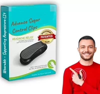 MARCRAZY Acupressure Point Clip Sugar Control LI4 Migraine, Tension Relief l Acupressure Point Clip Sugar Control LI4 Migraine, Tension Relief Massager(Black)