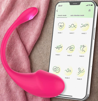 Influtive Flamingo Application Control Smart Wearable App-Controlled Vibrator for Women – 9 Modes Massager(Pink)