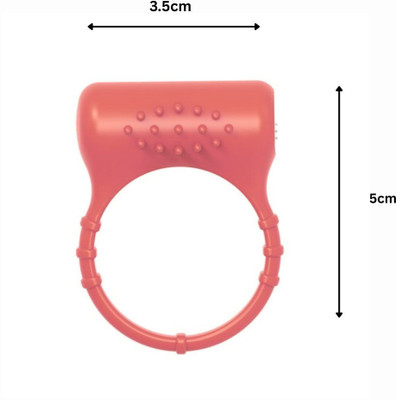 VOREX Men's Stretchable Legendary Vibration Ring Reusable Battery Operated Waterproof Massager(Orange)