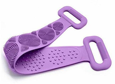 HUKBO Double Side Shower Exfoliating Belt Removes Bath Towel body scrubber belt Silicone Body Back Scrubber
