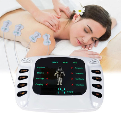 ACUPRESSUREMART Acupuncture Therapy Slimming Electric Body Slimming Pulse Massager Pain Relief - Acupuncture Stimulator Tens Digital Therapy Machine with Electro Pads & SLIPPER Massager(Multicolor)