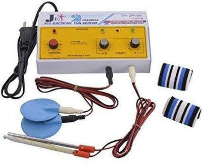 acuwellness 2 Channel Tens Muscle Stimulator Metal Body with Packing Box, Simulator Physio therapy Muscular Pain Relief01 Massager(White)