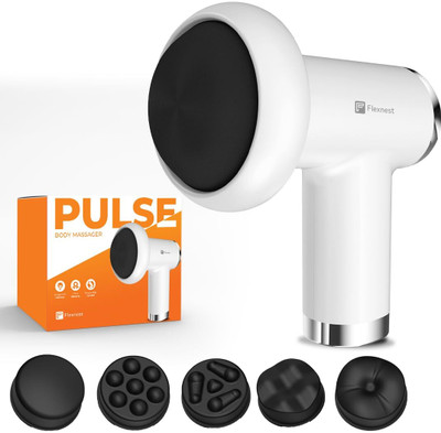 Flexnest Pulse Body Massage Gun Full Body Massager Machine for Pain Relief Handheld Electric for Men Women Massager(White)