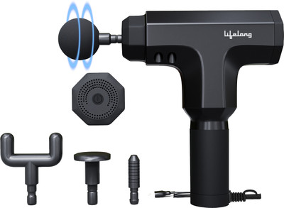 Lifelong LLGM54 Wired Gun Massager(Black)